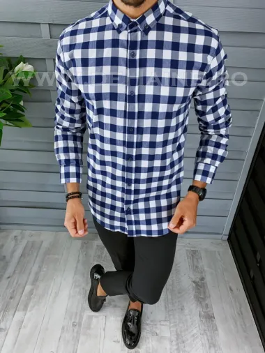 Camasa barbati in carouri slim fit B2130 P20-3.1